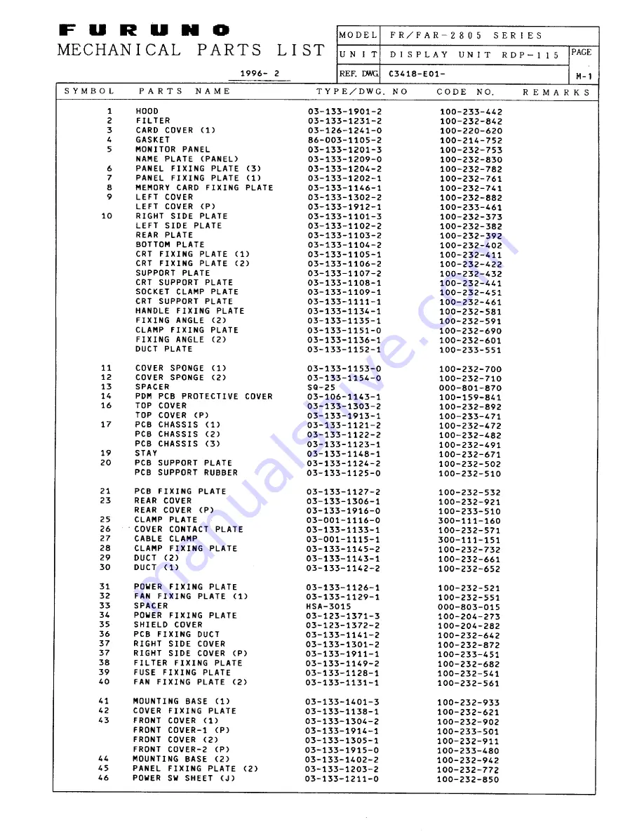 Furuno FA-2805 Operator'S Manual Download Page 114