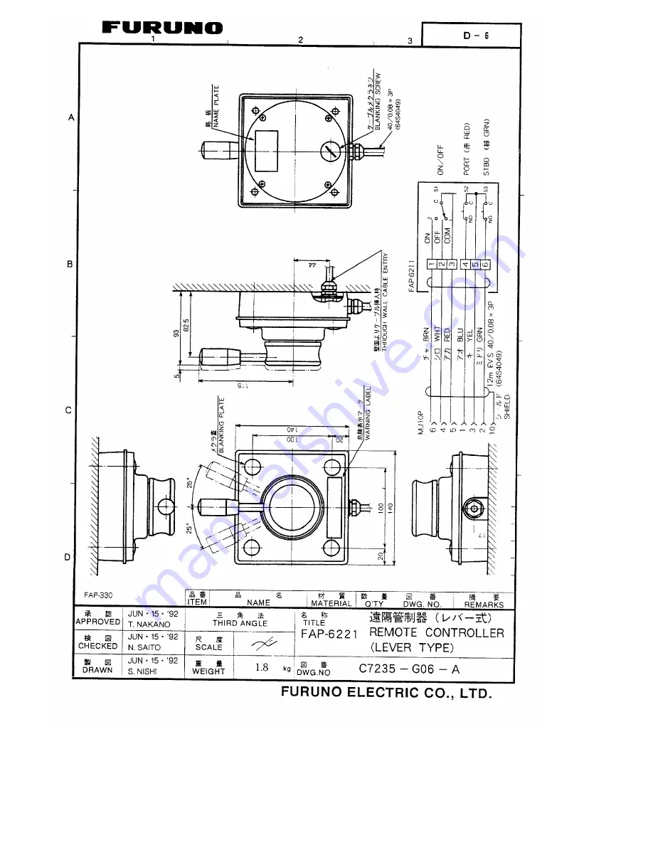 Furuno FAP-330 Operator'S Manual Download Page 114