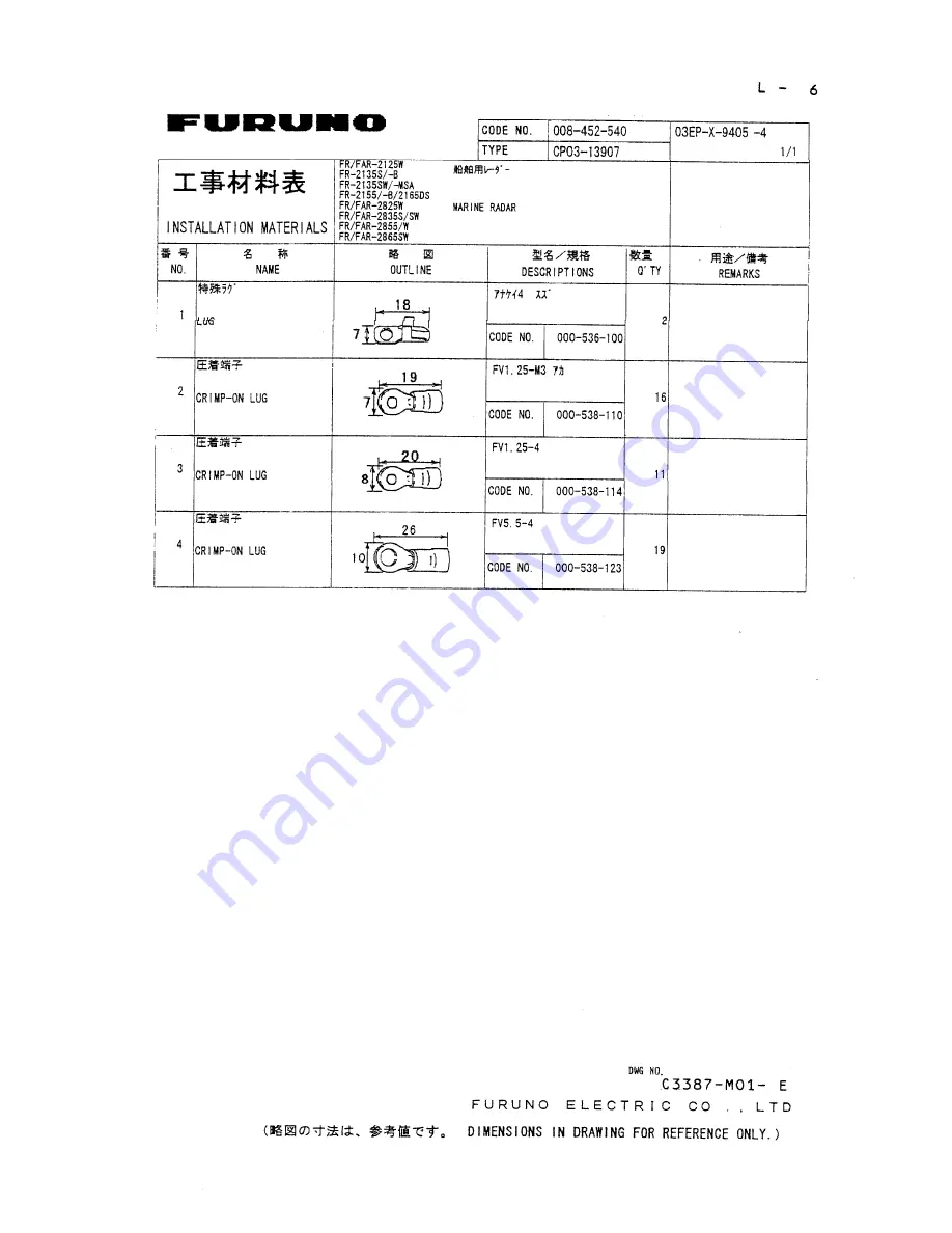 Furuno FAR-2835S Installation Manual Download Page 60