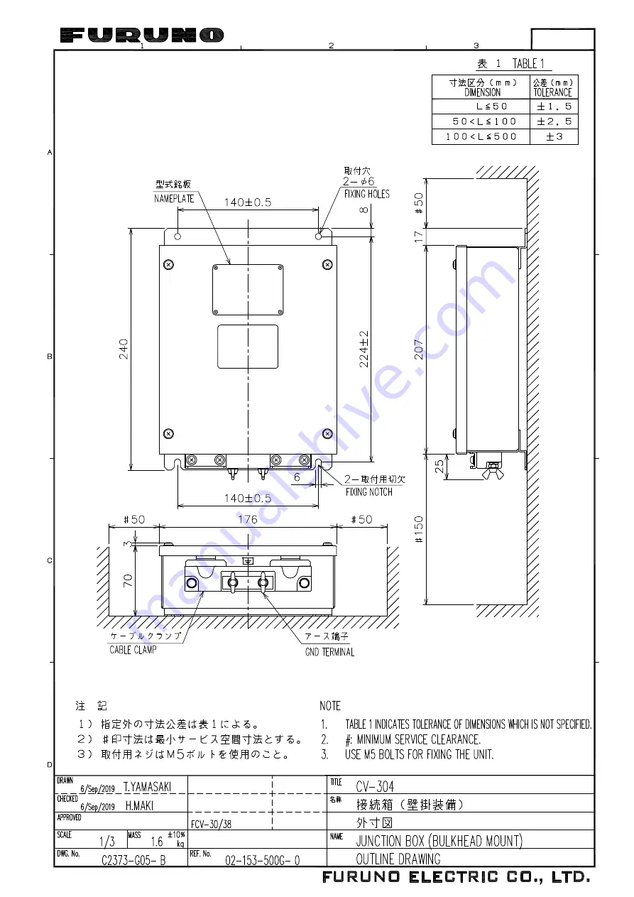 Furuno FCV-38 Installation Manual Download Page 69