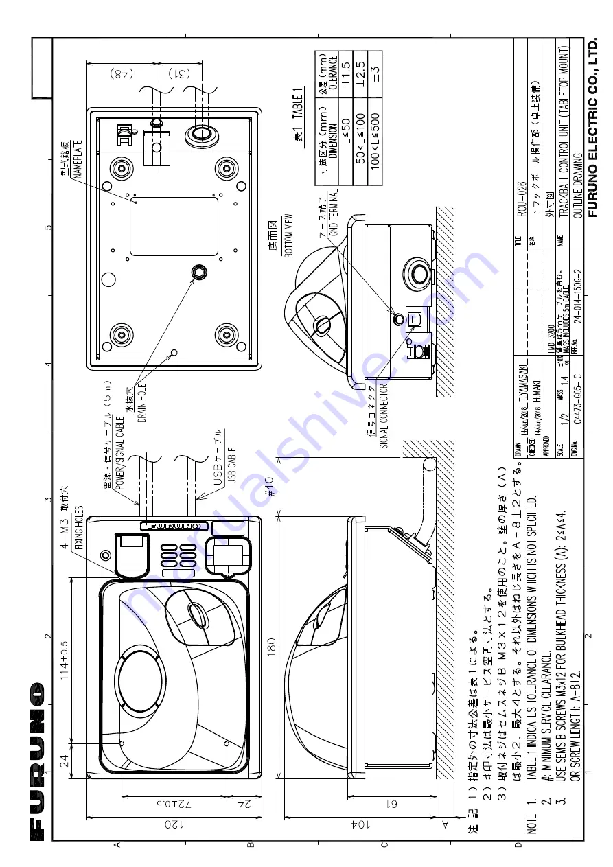 Furuno FCV-38 Installation Manual Download Page 70