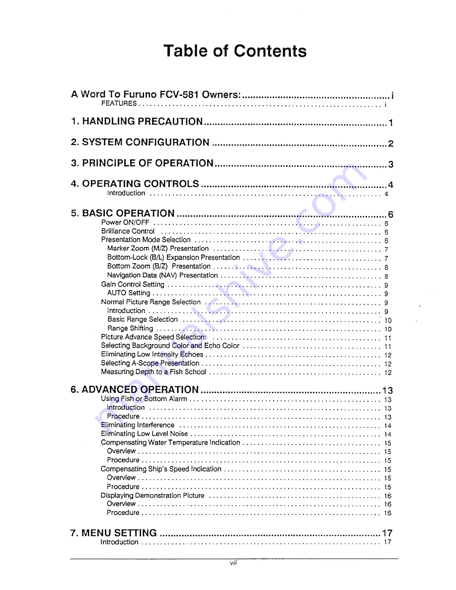 Furuno FCV-581 Скачать руководство пользователя страница 9