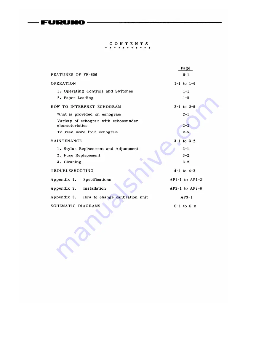 Furuno FE-606 Скачать руководство пользователя страница 6