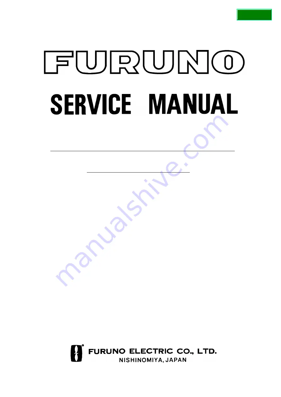 Furuno FELCOM 12 Service Manual Download Page 1