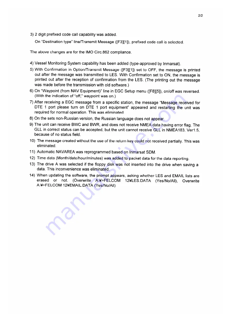 Furuno FELCOM 12 Service Manual Download Page 9