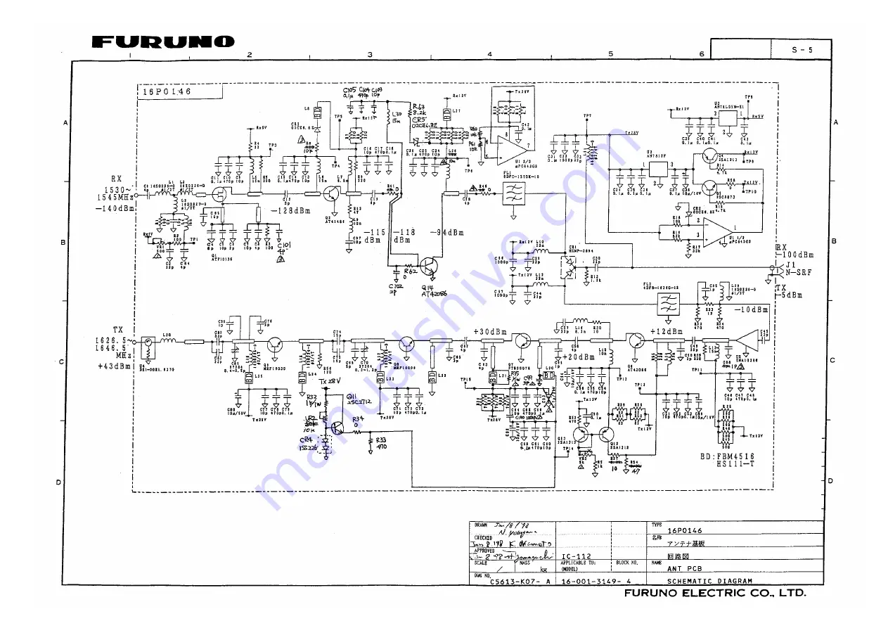 Furuno FELCOM 12 Service Manual Download Page 103