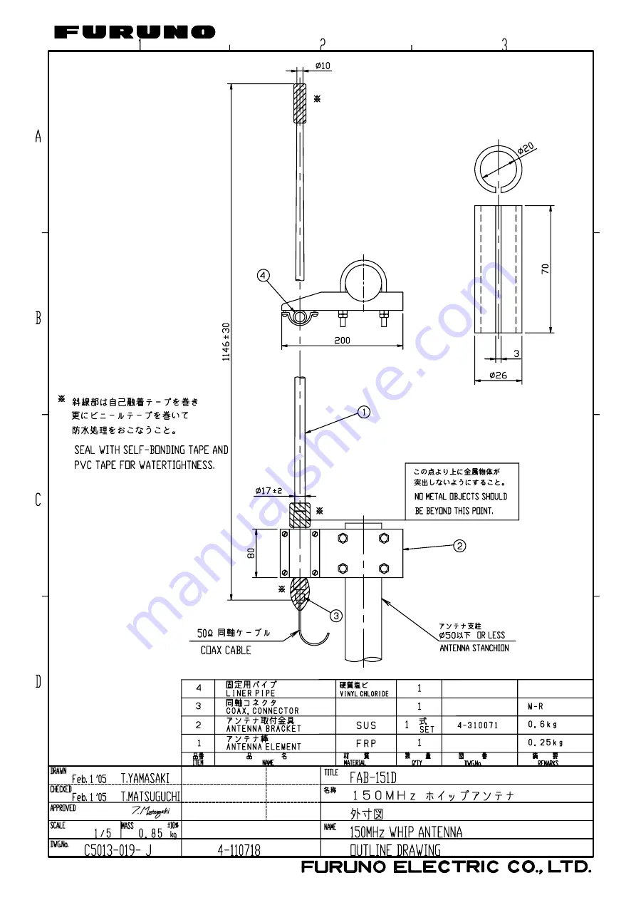 Furuno FM-8800D Installation Manual Download Page 57