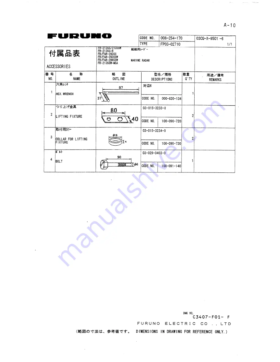 Furuno FR-2135S Installation Manual Download Page 70