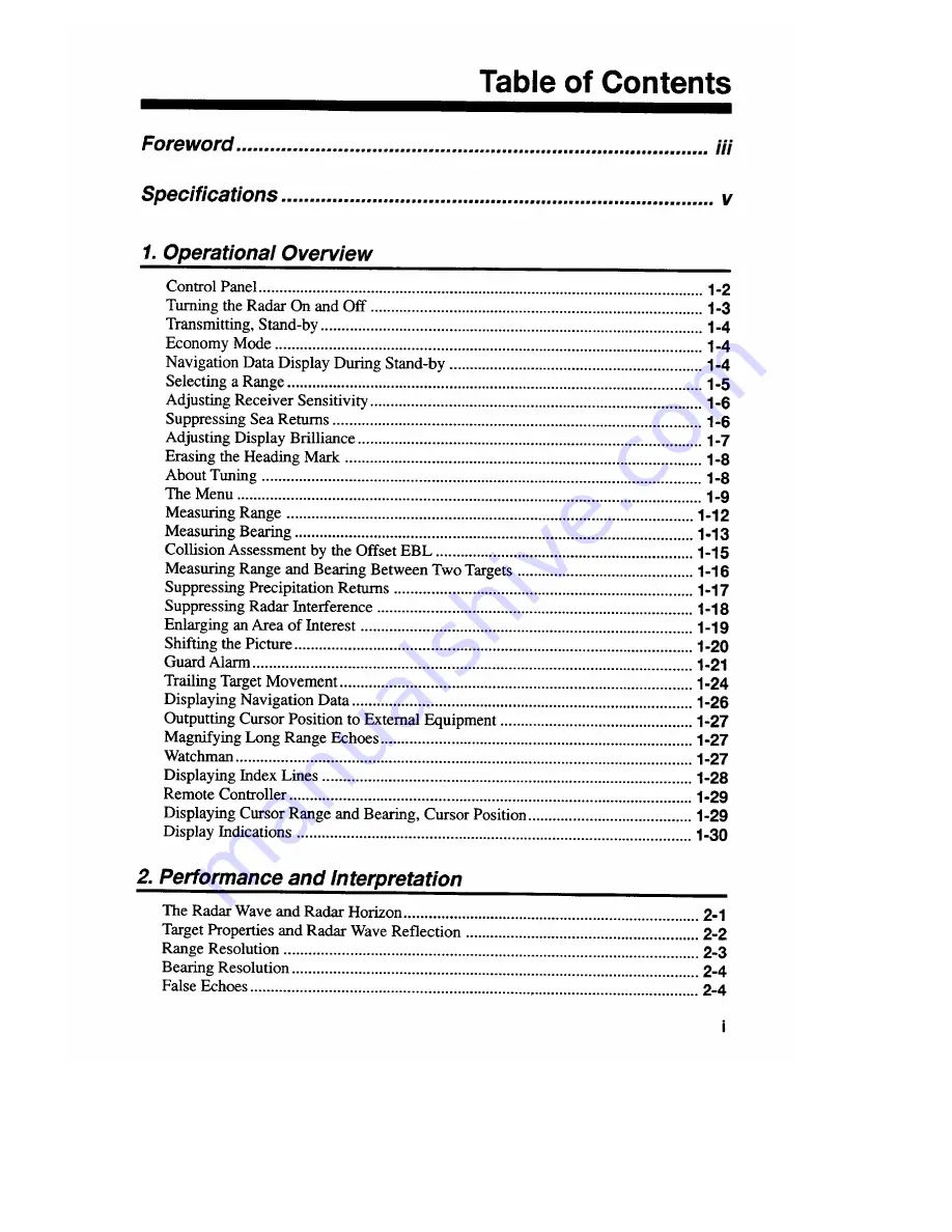 Furuno FR-7041R Operators Operator'S Manual Download Page 7