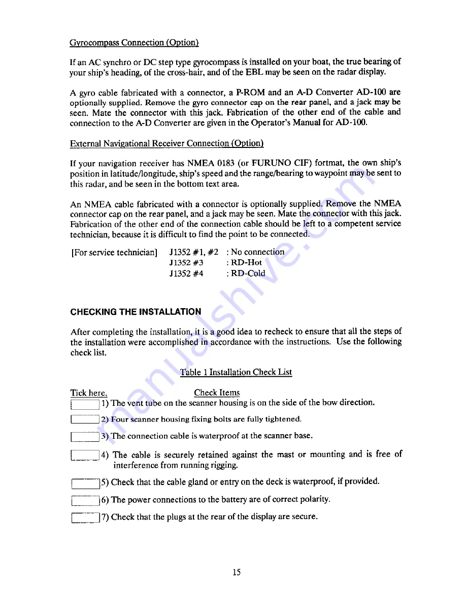 Furuno FR-7100D Operator'S Manual Download Page 22