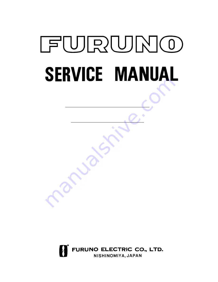 Furuno FS-1503 Service Manual Download Page 1