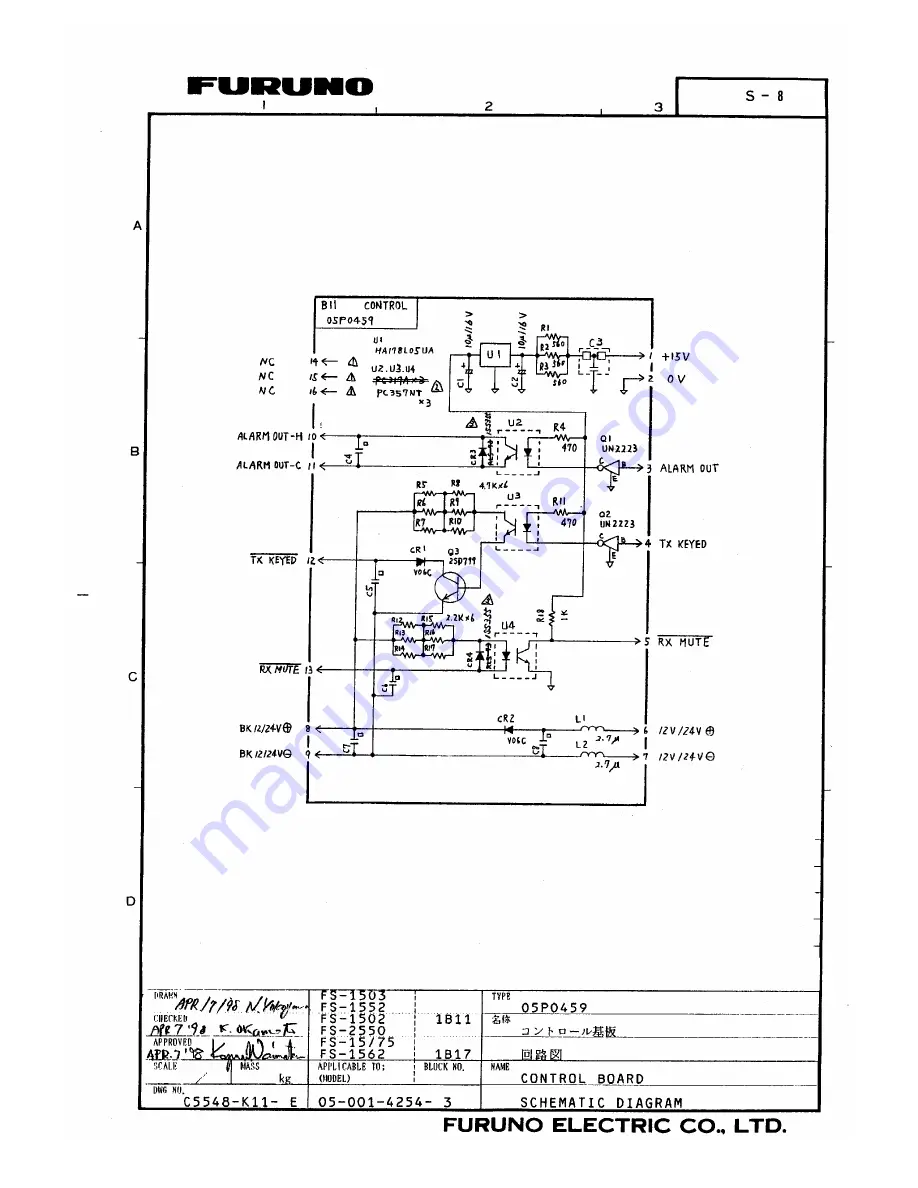 Furuno FS-1503 Service Manual Download Page 123