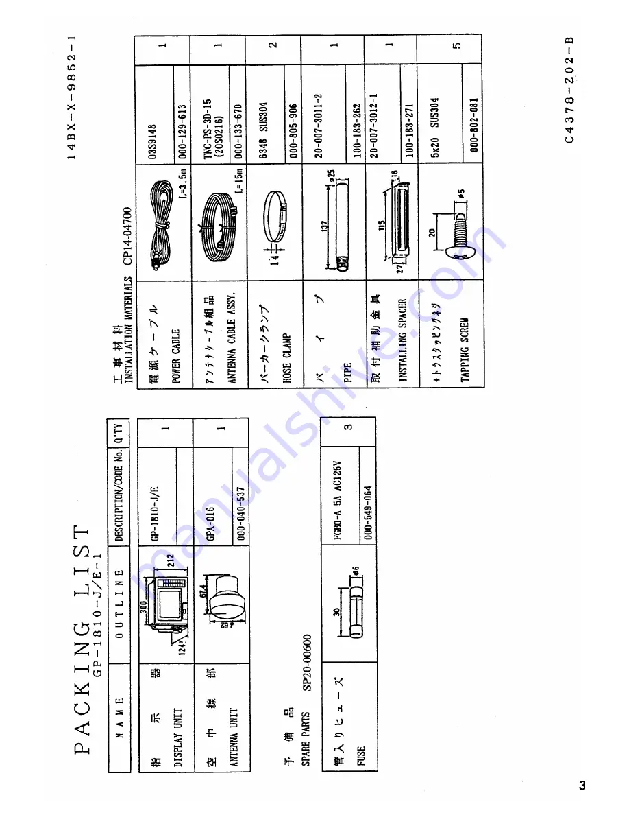 Furuno GP-1810 Скачать руководство пользователя страница 7