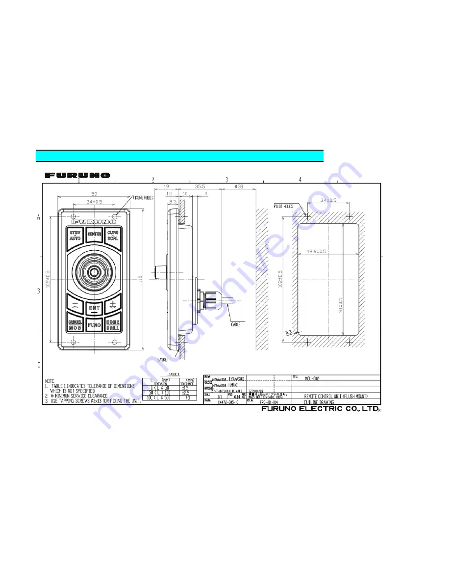 Furuno MCU-002 Скачать руководство пользователя страница 14