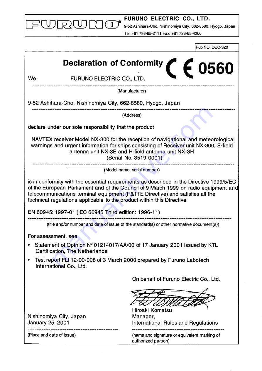 Furuno NX-300-D Operator'S Manual Download Page 57