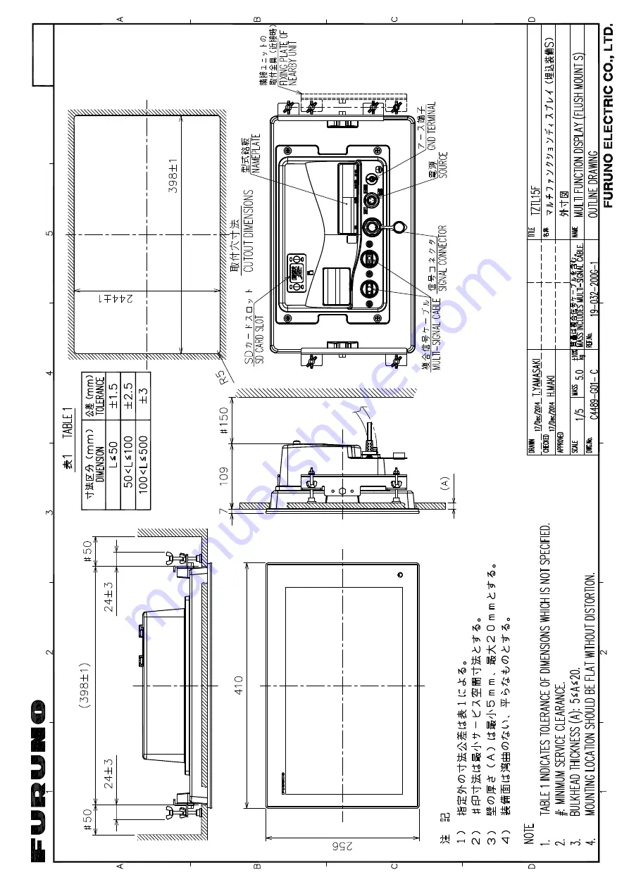 Furuno TZTL12F Installation Manual Download Page 60