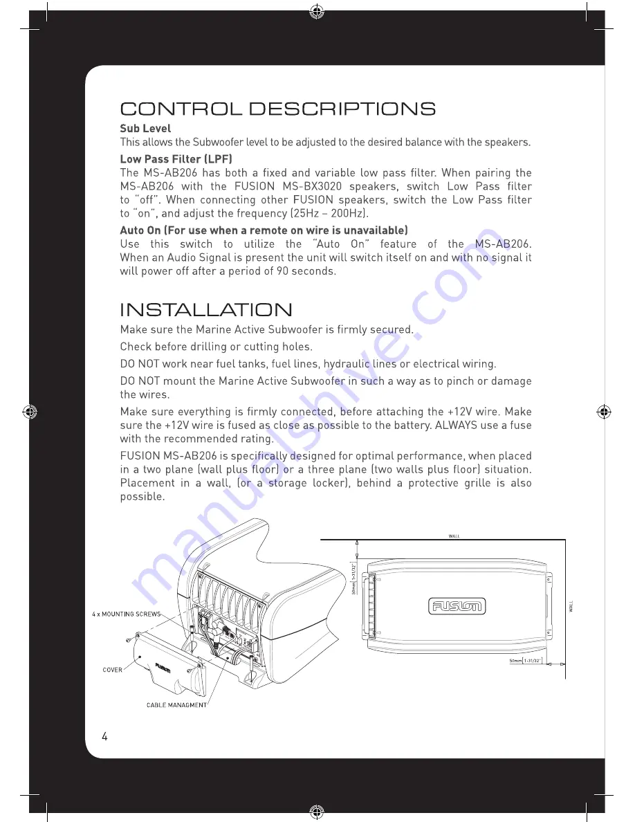 Fusion MS-AB206 User/Instalation Manual Download Page 4