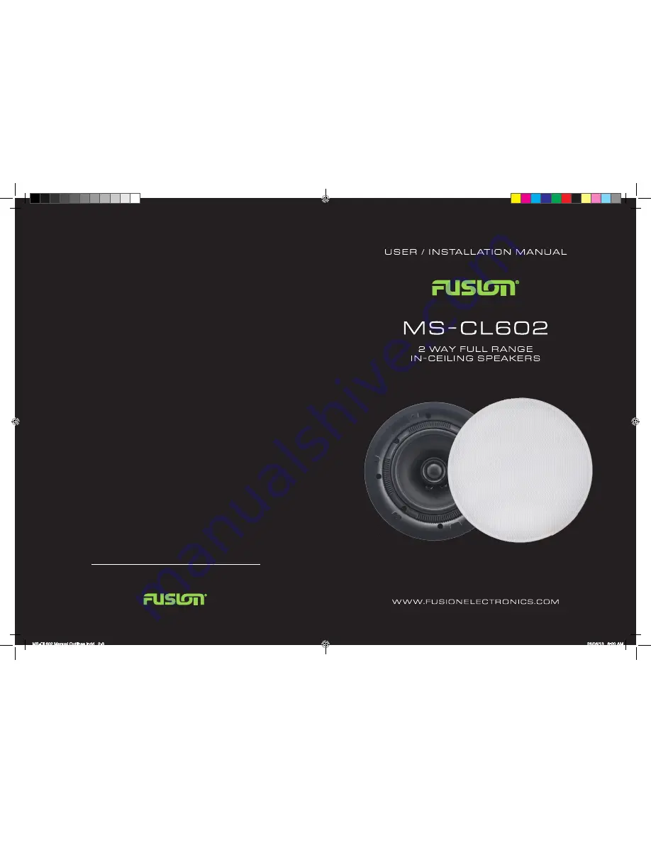 Fusion MS-CL602 User & Installation Manual Download Page 1