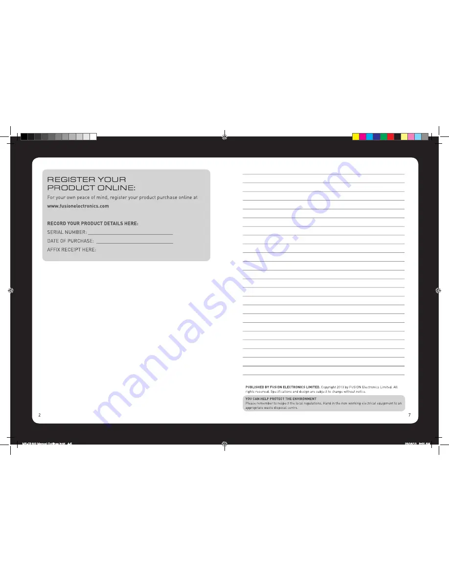 Fusion MS-CL602 User & Installation Manual Download Page 2