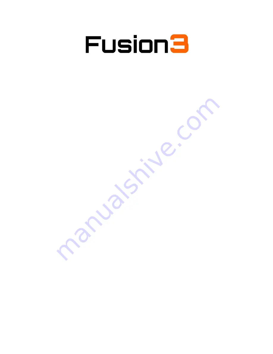 Fusion3 Design F306 Generation I Operation Manual Download Page 1