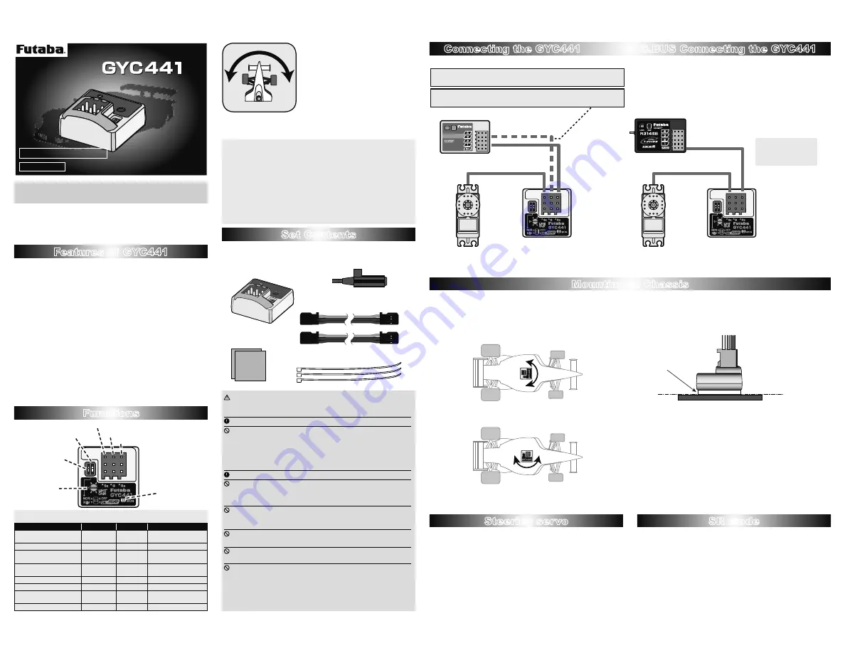 FUTABA GYC441 Instruction Manual Download Page 1