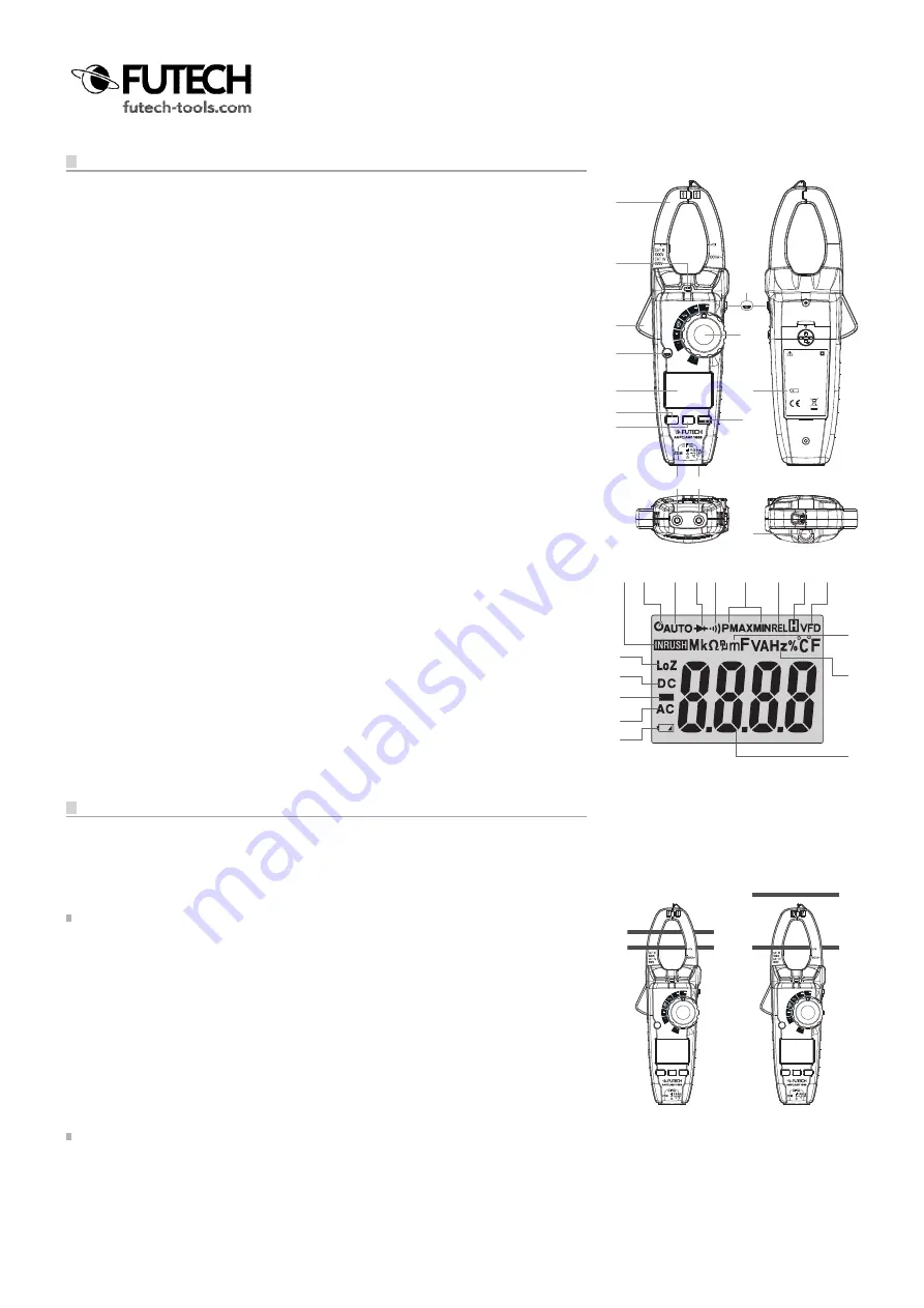 Futech AMPCLAMP 1000 Скачать руководство пользователя страница 2