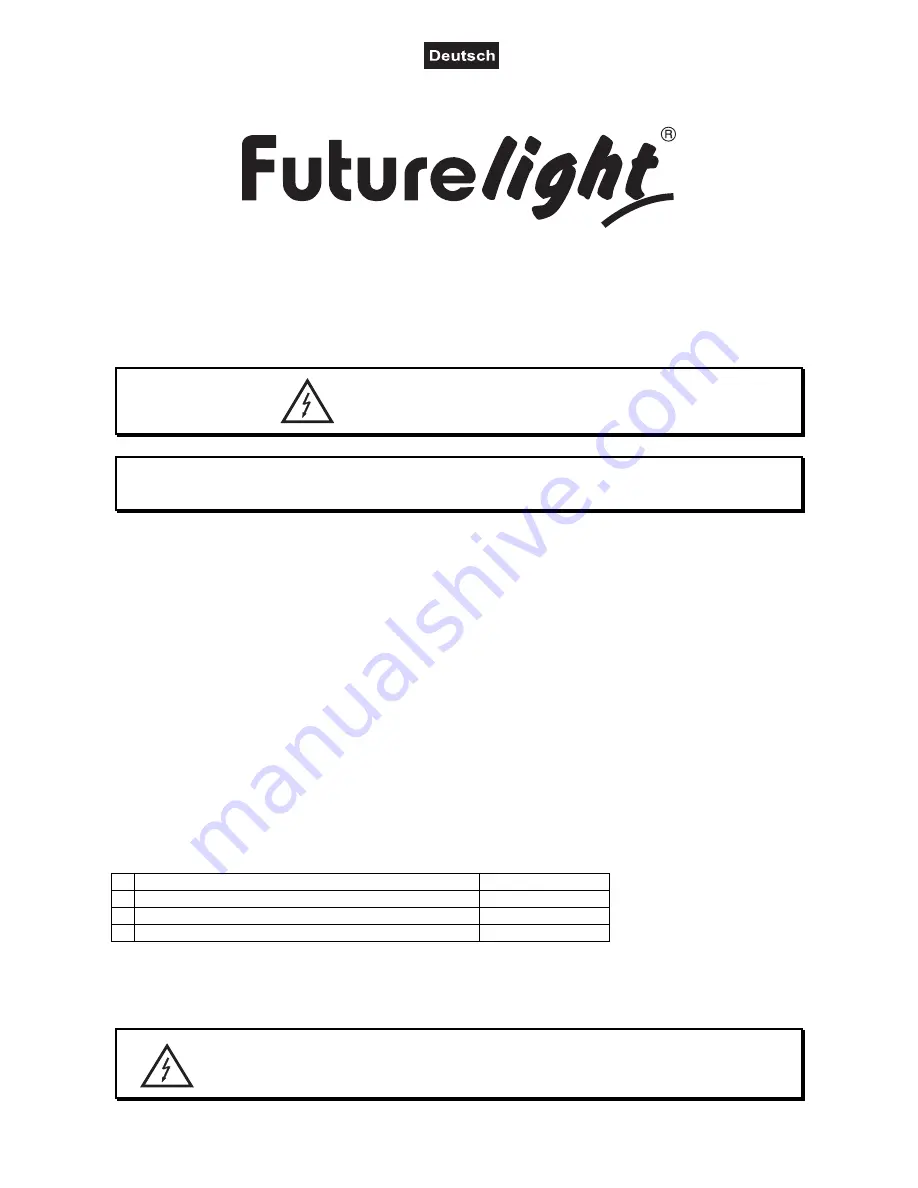 Future light DMH QUAD-150 User Manual Download Page 3