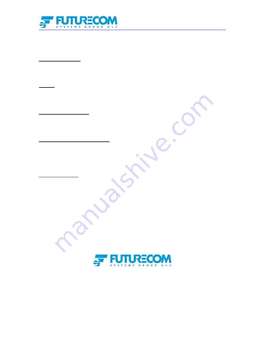 Futurecom 2098B-VRX10007800 User Manual Download Page 20