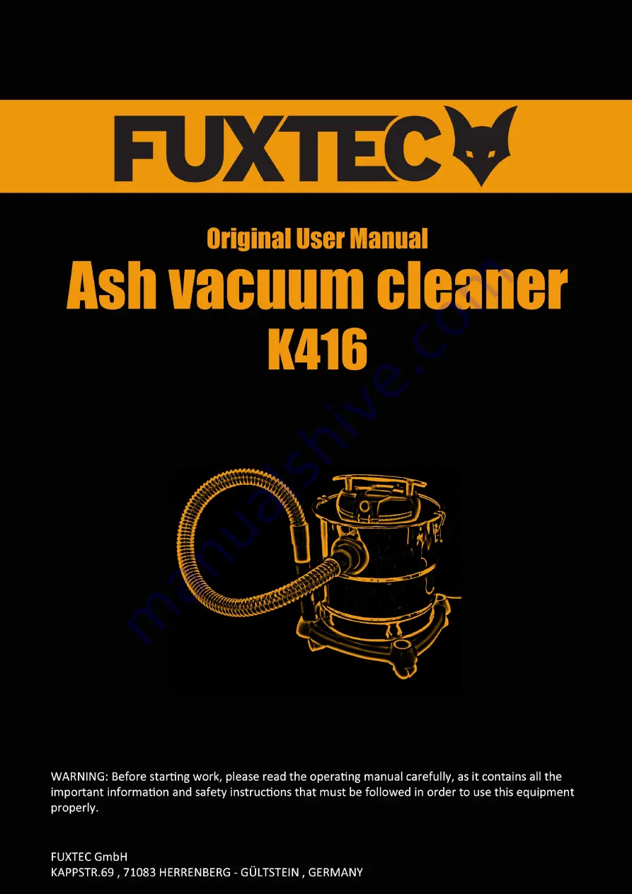 FUXTEC K416 User Manual Download Page 1