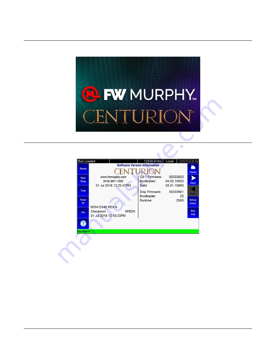 FW Murphy Centurion C5 M-VIEW Touch 10 Operation Manual Download Page 19