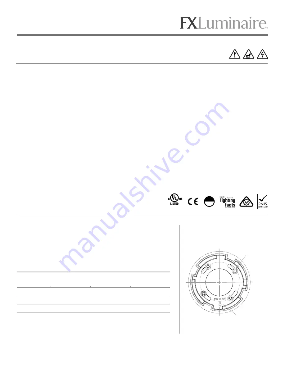 FXLuminaire A-BR10 Manual Download Page 1