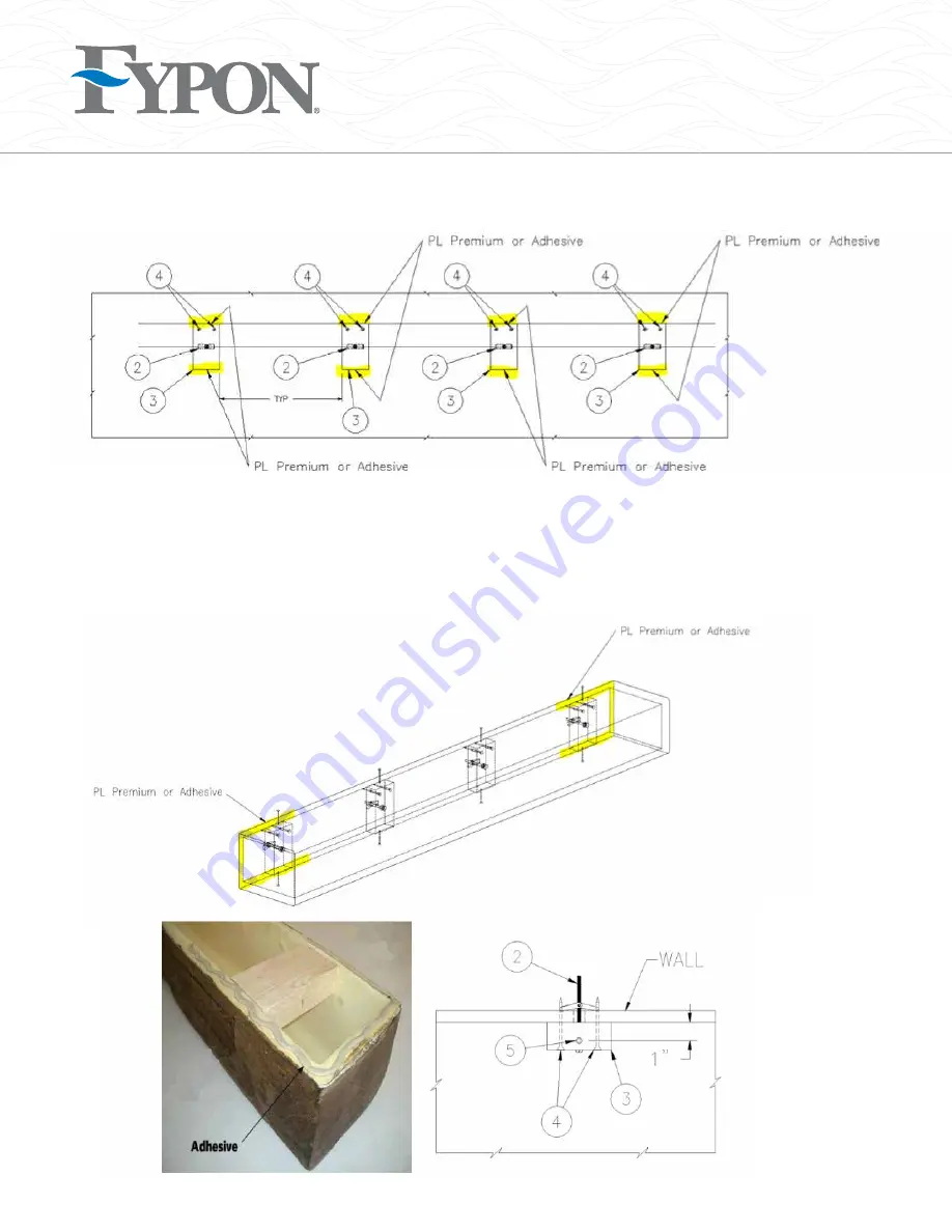 Fypon Beam Mantel Hand Hewn Installation Instructions Manual Download Page 7