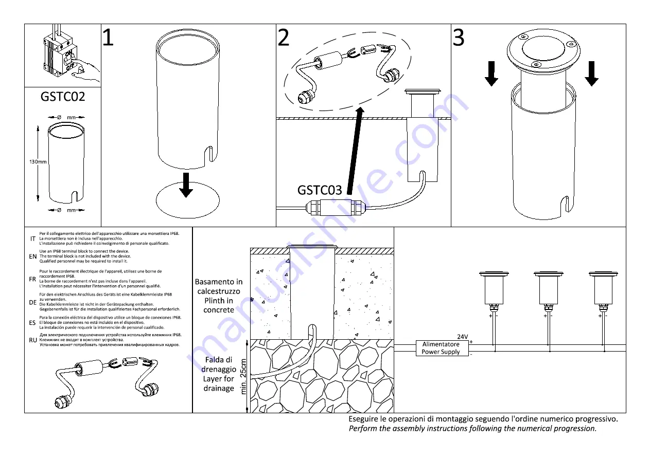 G.E.A. Luce GES544 Assembly Instructions Download Page 2