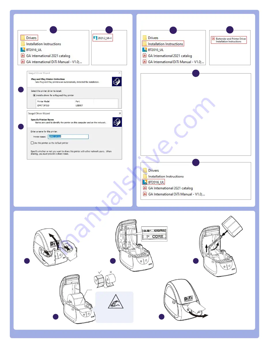 GA DiTi 203iD Quick Setup Manual Download Page 2