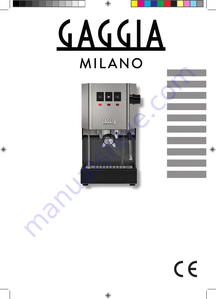 Gaggia Milano NEW CLASSIC Operating Instructions Manual Download Page 1