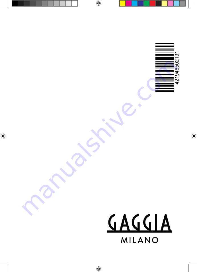 Gaggia Milano NEW CLASSIC Operating Instructions Manual Download Page 96