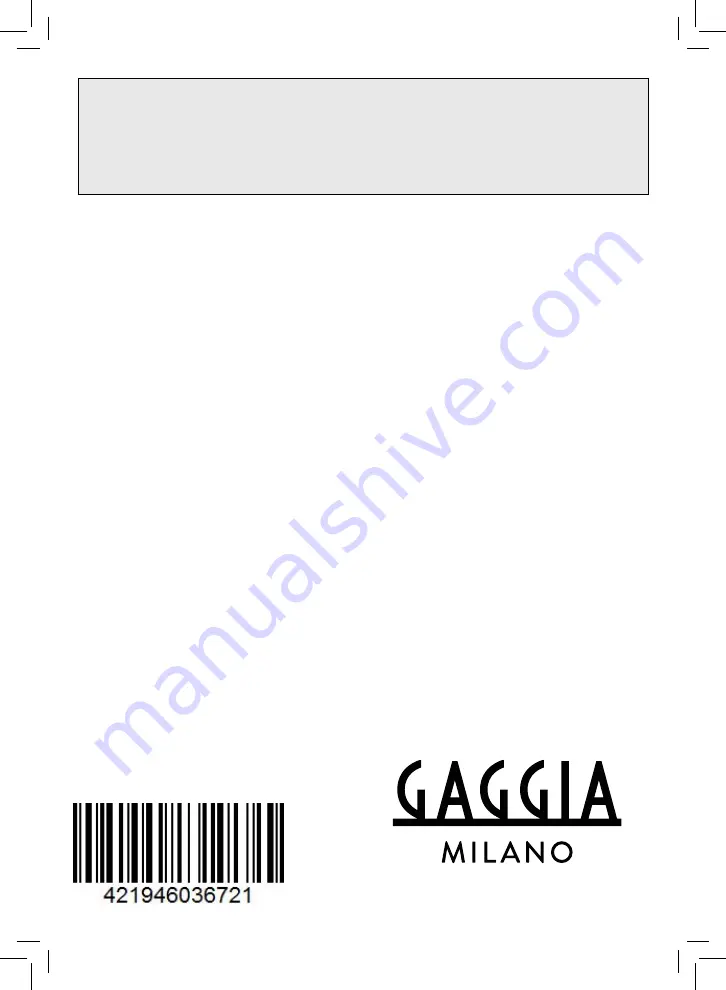 Gaggia Milano VELASCA User Manual Download Page 44