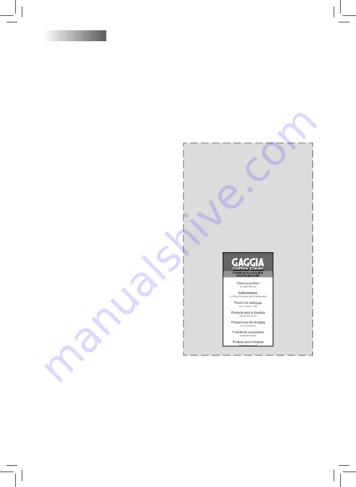 Gaggia 10001450 Operating Instructions Manual Download Page 9