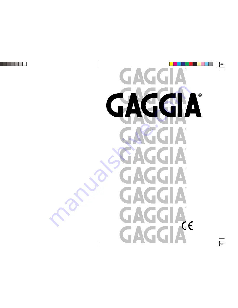 Gaggia 10002492 Operating Instructions Manual Download Page 1