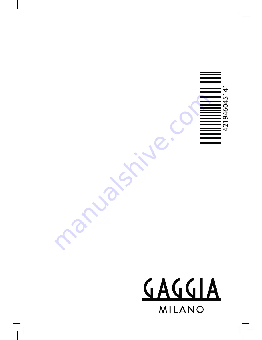 Gaggia ANIMA PRESTIGE Operating Instructions Manual Download Page 72