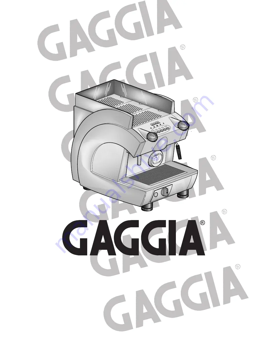 Gaggia GE-GD Скачать руководство пользователя страница 1