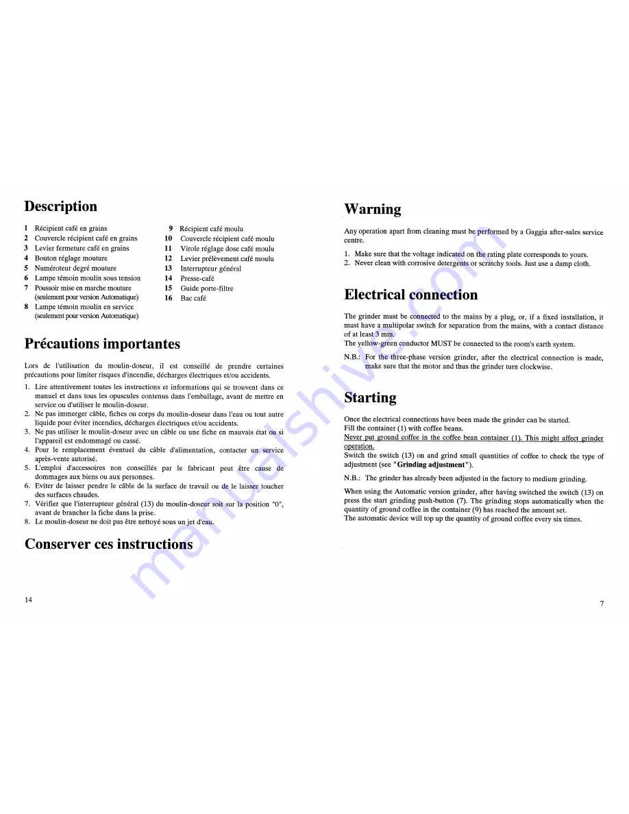 Gaggia MD64 -  2 Manual Download Page 9