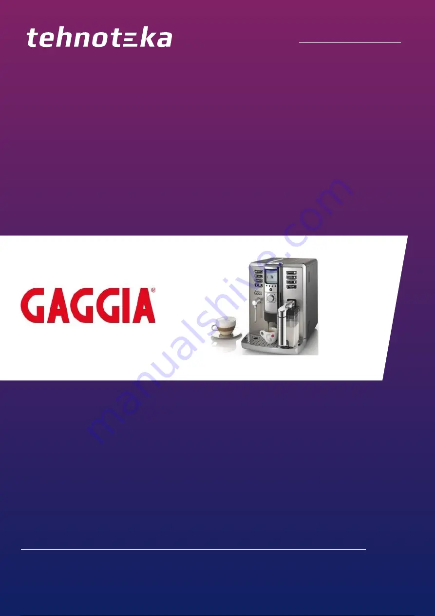 Gaggia RI9702/01 Manual Download Page 1