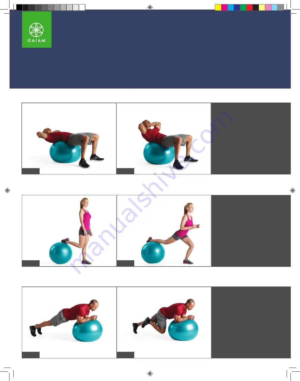 Gaiam Stability Ball Exercise Instructions Download Page 1