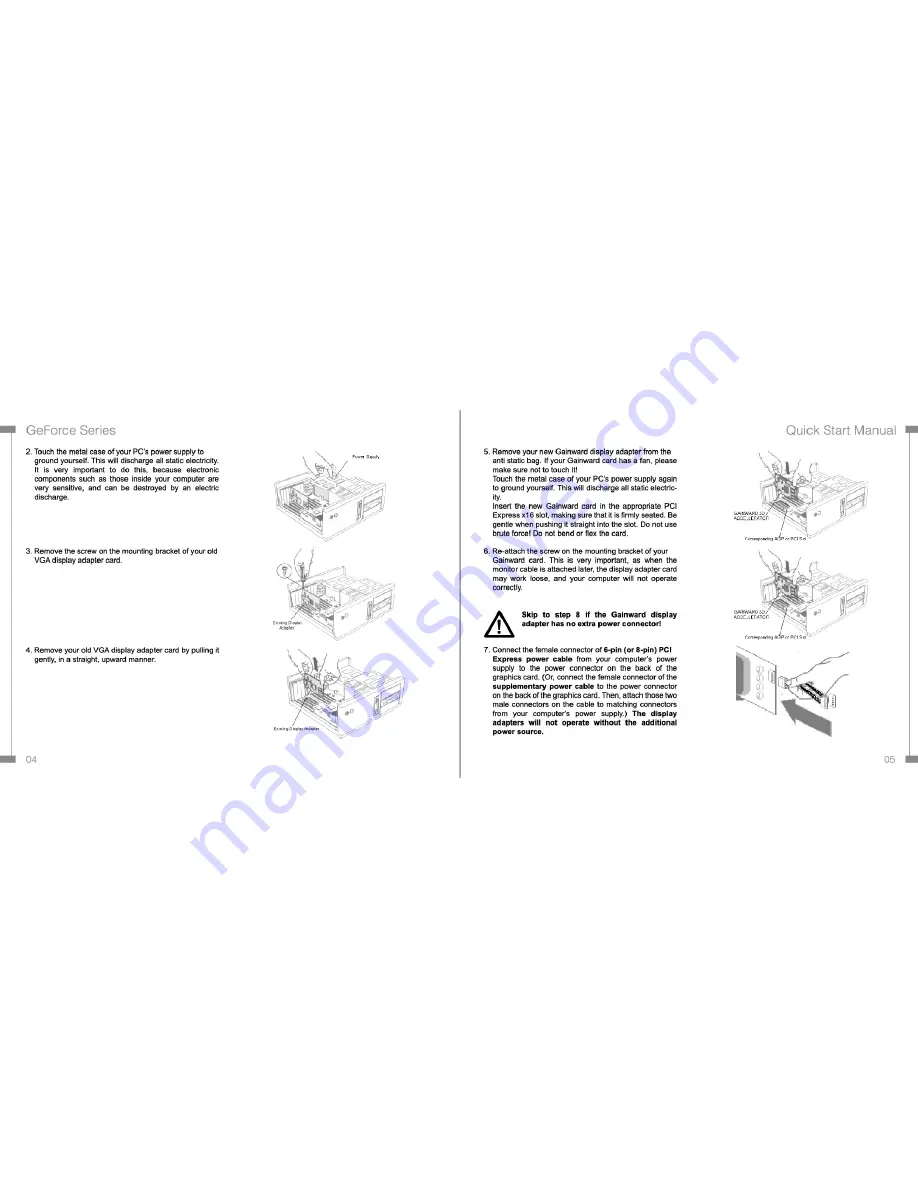 Gainward GeForce GTX 600 Quick Start Manual Download Page 4