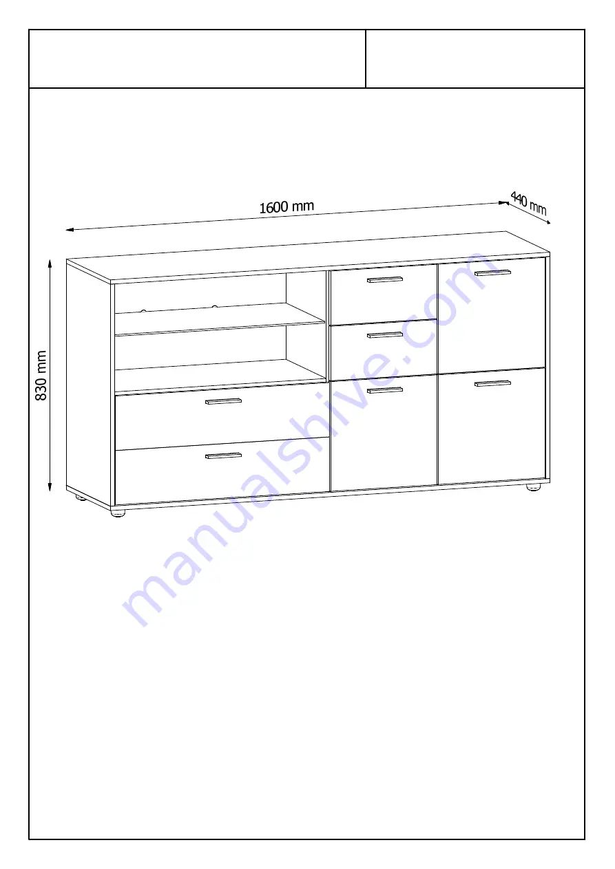 GALA MEBLE PARMA K3D4S Assembly Manual Download Page 1