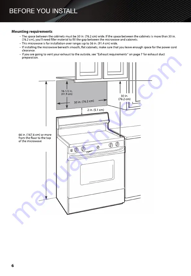 Galanz GLOMJA17S2B-10 Installation Manual Download Page 6