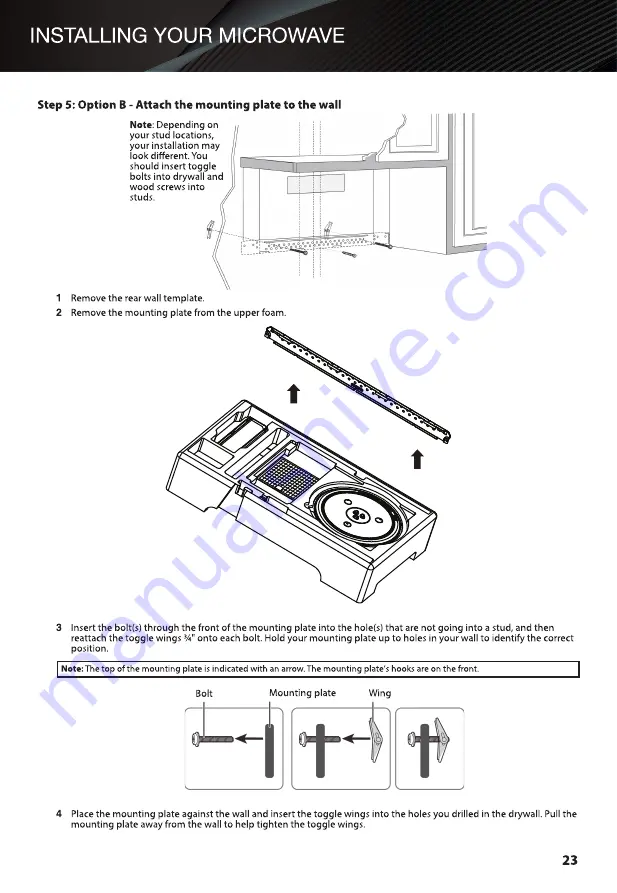 Galanz GLOMJA17S2B-10 Installation Manual Download Page 23