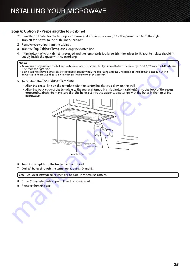 Galanz GLOMJA17S2B-10 Installation Manual Download Page 25