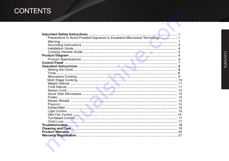 Galanz GLOMJK12S2SW-10 User Manual Download Page 3